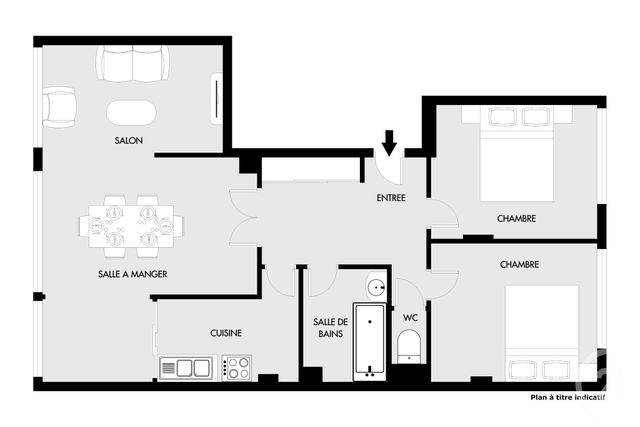 Appartement F3 à vendre - 3 pièces - 69.53 m2 - PARIS - 75013 - ILE-DE-FRANCE - Century 21 Olympiades