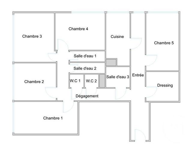 Appartement à vendre - 5 pièces - 88.55 m2 - PARIS - 75013 - ILE-DE-FRANCE - Century 21 Olympiades